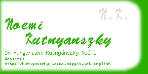 noemi kutnyanszky business card
