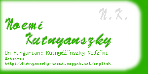 noemi kutnyanszky business card